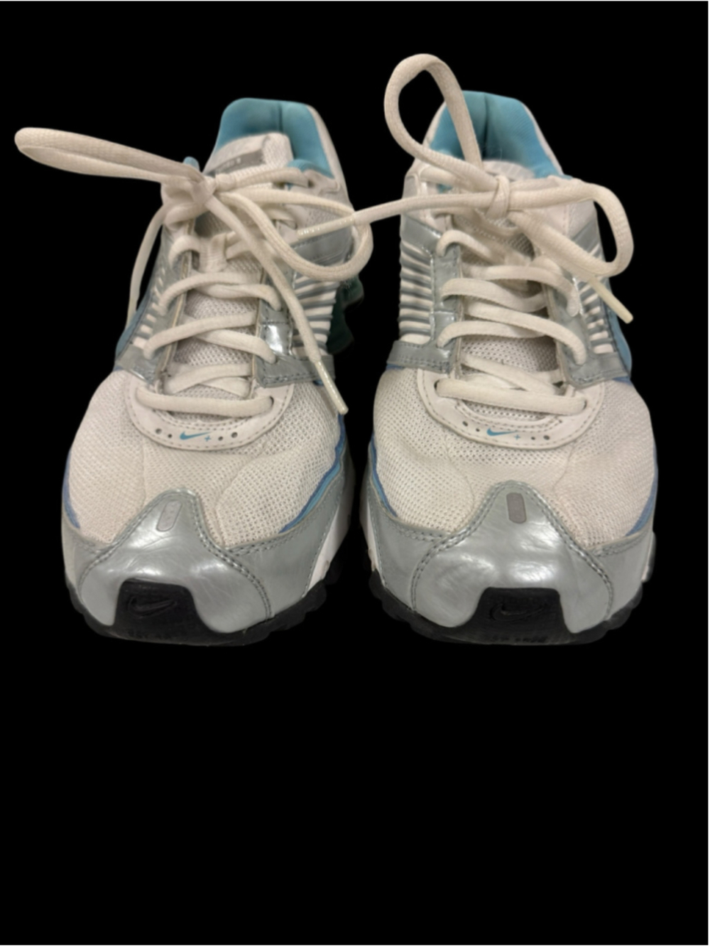 Women's Nike Shox Sneakers White and Blue Size 9